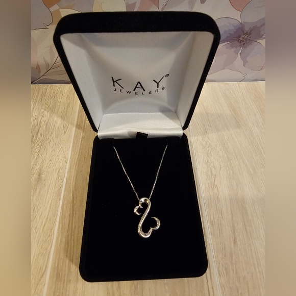 EUC Kay Jewelers Open Heart Collection Silver Necklace - Picture 1 of 7